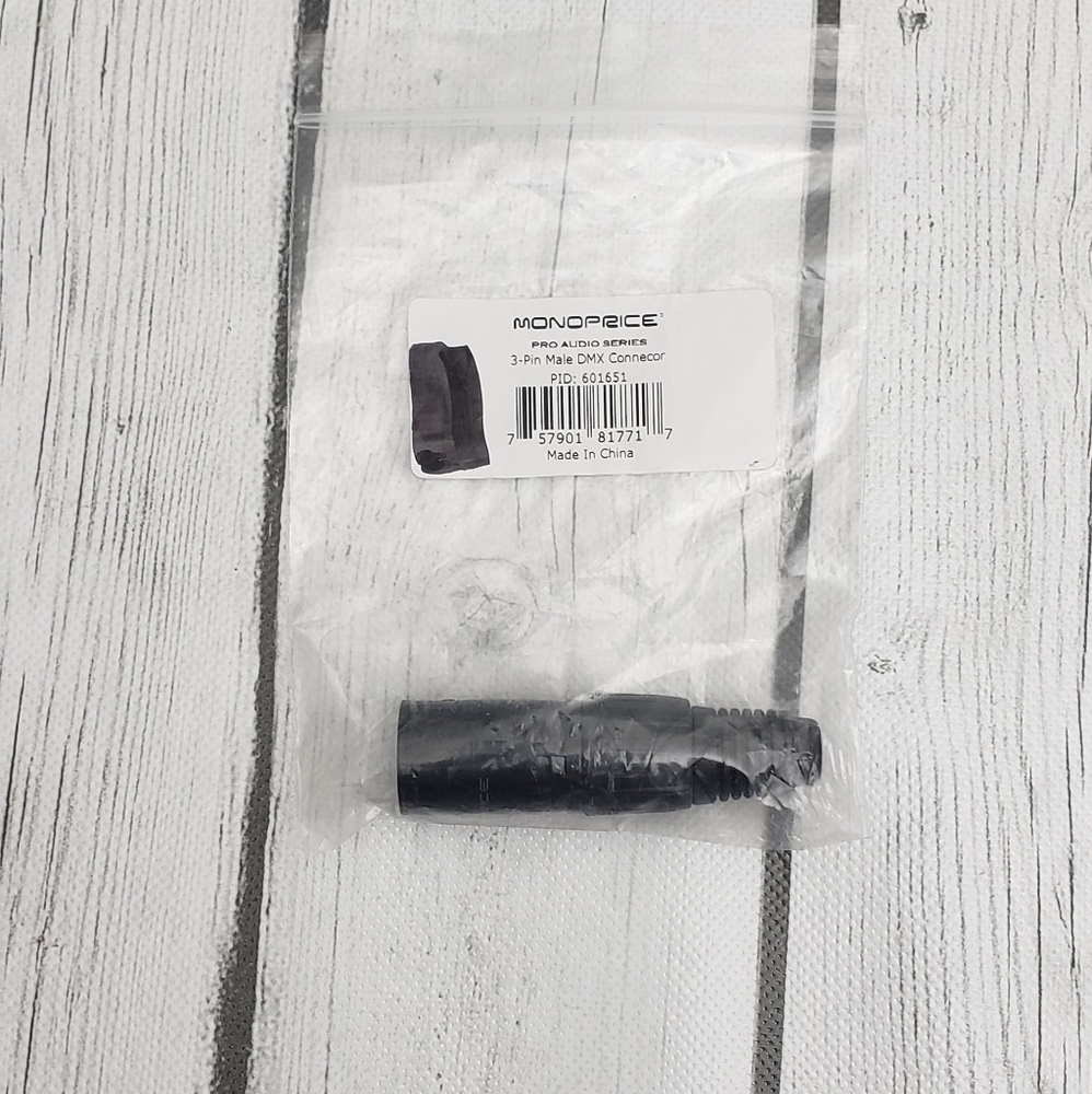 New Monoprice 3-Pin Male DMX Connector